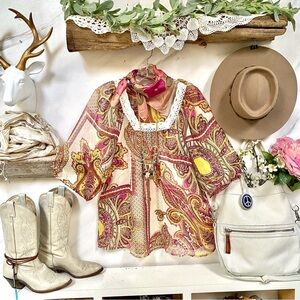 Jonathan Martin Multicolor Paisley Top